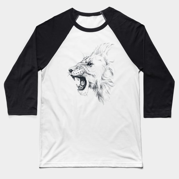 Lion Baseball T-Shirt by marionkamper